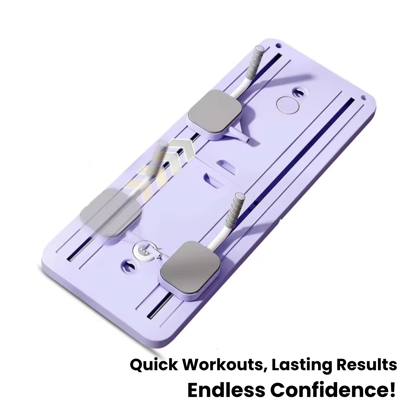 Quick Workouts, Lasting Results Endless Confidence!' on a white background