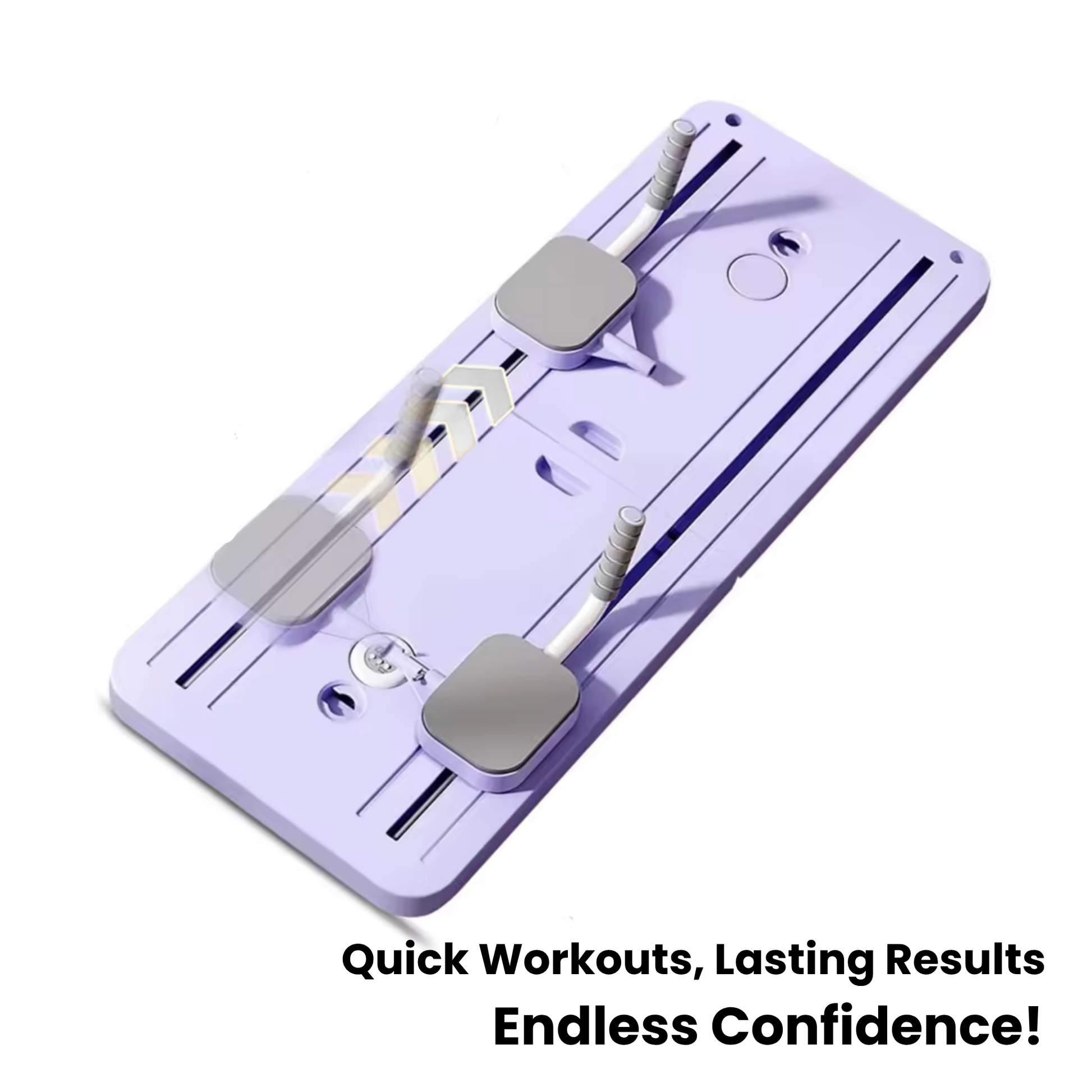 Quick Workouts, Lasting Results Endless Confidence!' on a white background